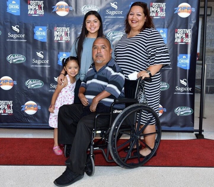 David with his wife and two daughters