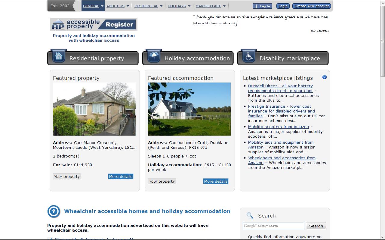 The Accessible Property Register