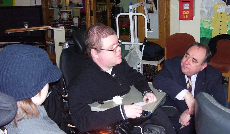 Meeting with Scottish First Minister Alex Salmond at Rachel House Childrens Hospice March 2011