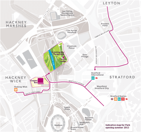 Queen Elizabeth Olympic Park - parkmap