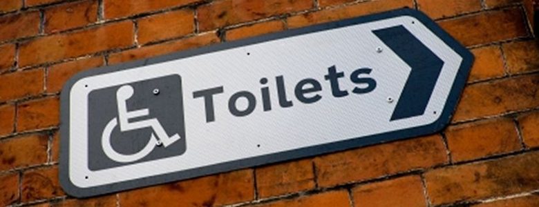 Disabled toilet sign