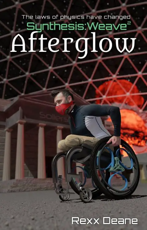 Cover of sci-fi book with wheelchair user as main character