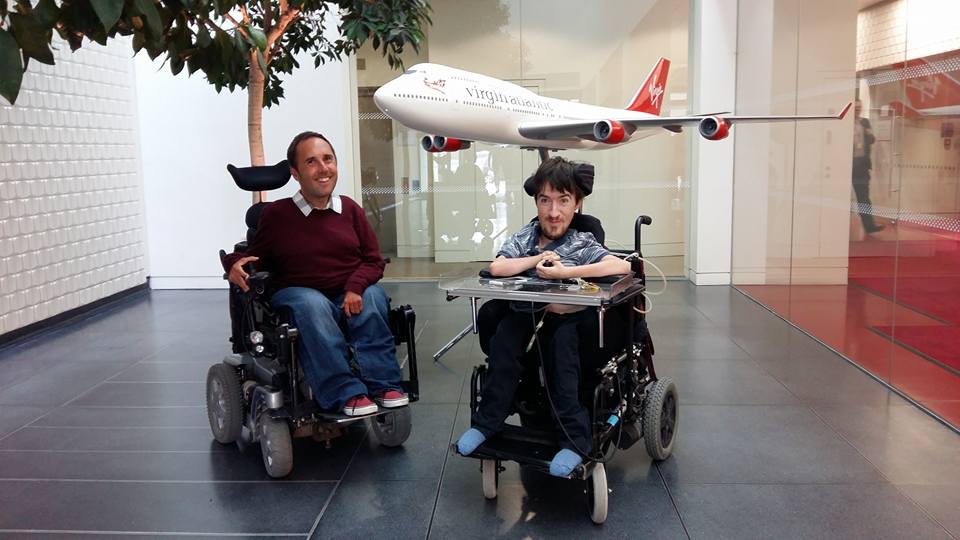 Martyn and George at Virgin Atlantic discussing accessible air travel