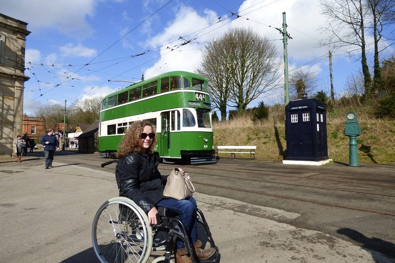 Carrie-Ann on disabled holiday in Tramway village