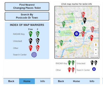 Changing Places Toilet Finder app