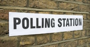 Election 2017 polling station sign
