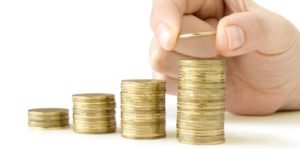 Coins in piles