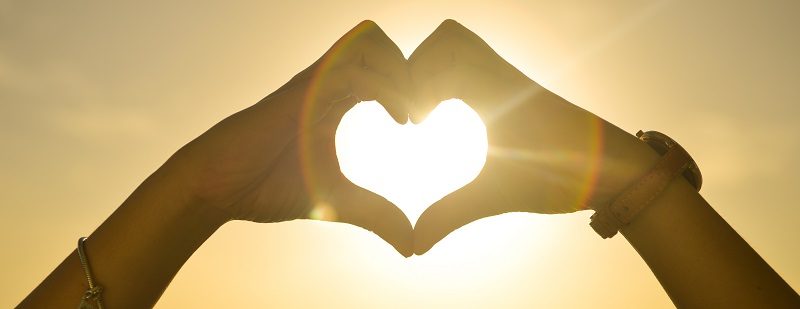 Two hands making a heart shape