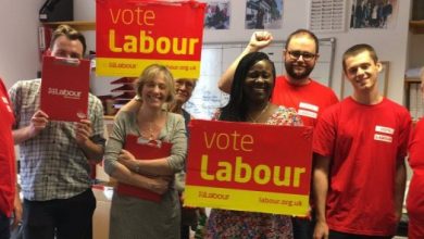 Shadow Minister for Disability Marsha De Cordova with election team