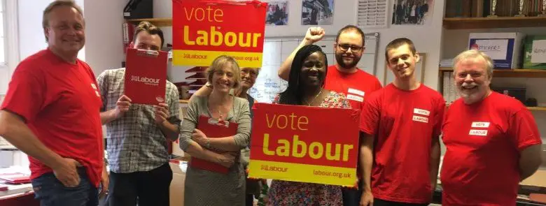 Shadow Minister for Disability Marsha De Cordova with election team