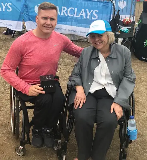 Fiona with Paralympian David Weir