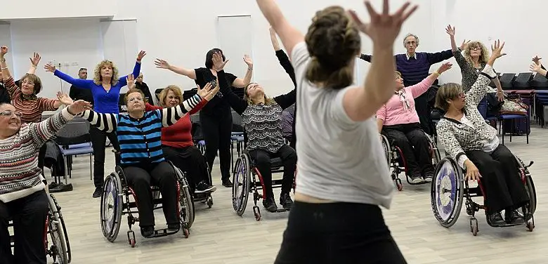 Wheelchair Zumba class