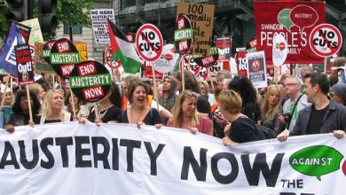 Anti-austerity protest in the UK