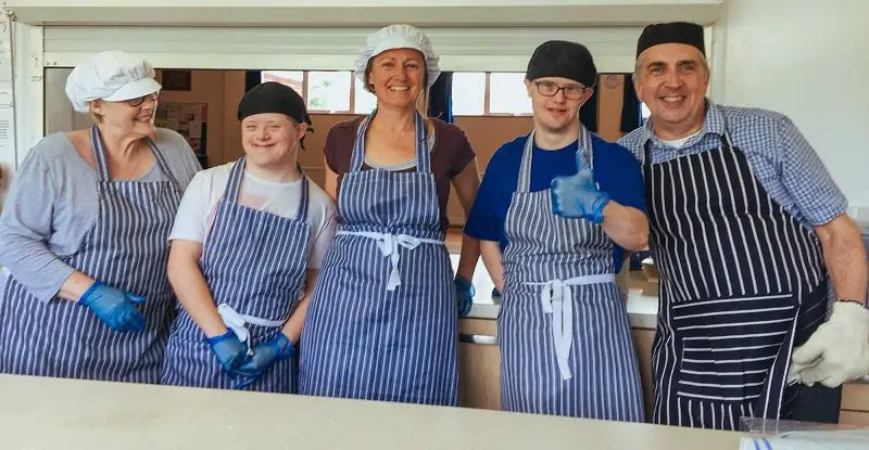 Trainee bakers with learning disabilities at Step and Stone