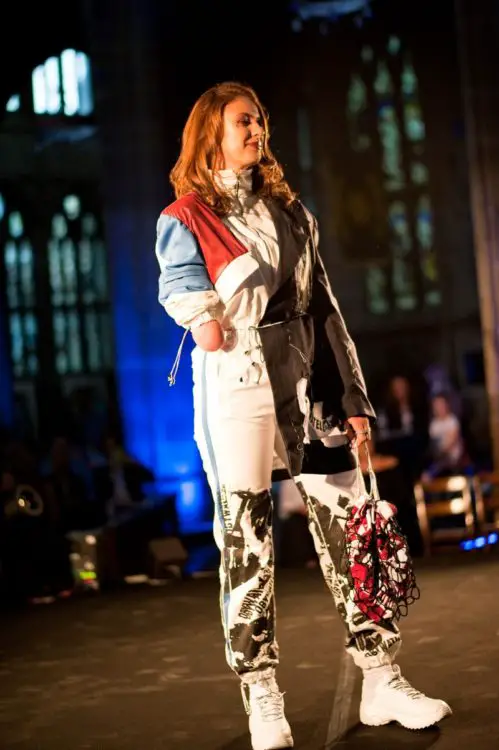 Lucy Martin on catwalk at Fashanne Awards