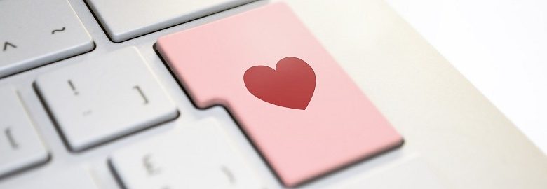 Heart on computer keyboard