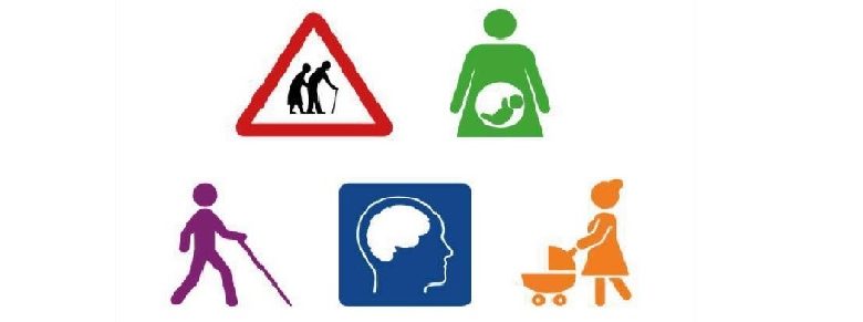 Disability symbols on Ability Access logo