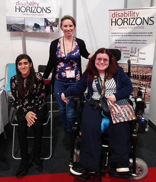 Zubee, Emma and Liz from Disability Horizons at Naidex