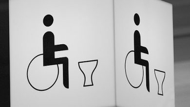 Accessible toilets sign