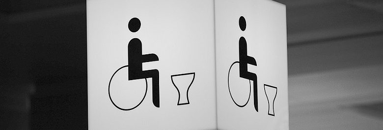 Accessible toilets sign