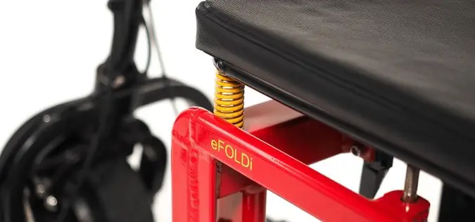 eFoldi Lite mobility scooter close up