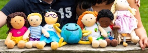 Six disability soft dolls