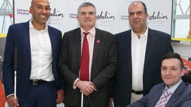 Stelios with disabled winners from 2018 Stelios Awards