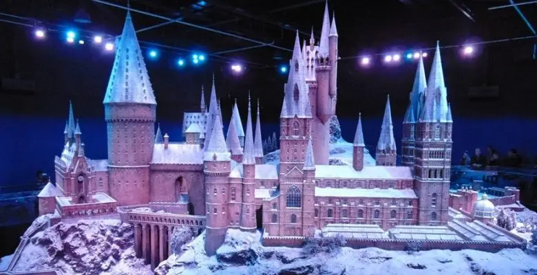 Model of Hogwarts castle at Harry Potter Studio Tour London