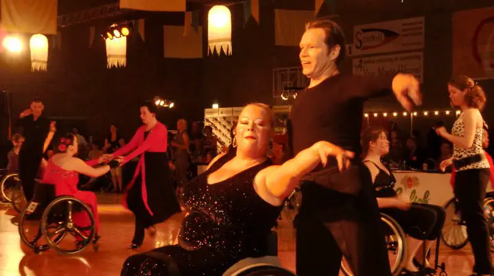 Strictly Wheels Paula and Gary dancing 