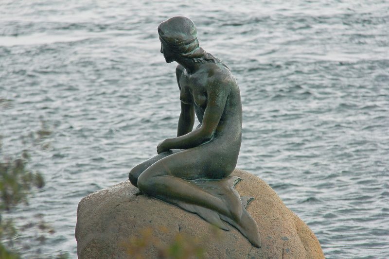 Little Mermaid statue in Copenhagen