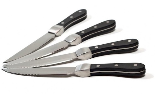 Set of four Knork steak knives for people with dexterity issues