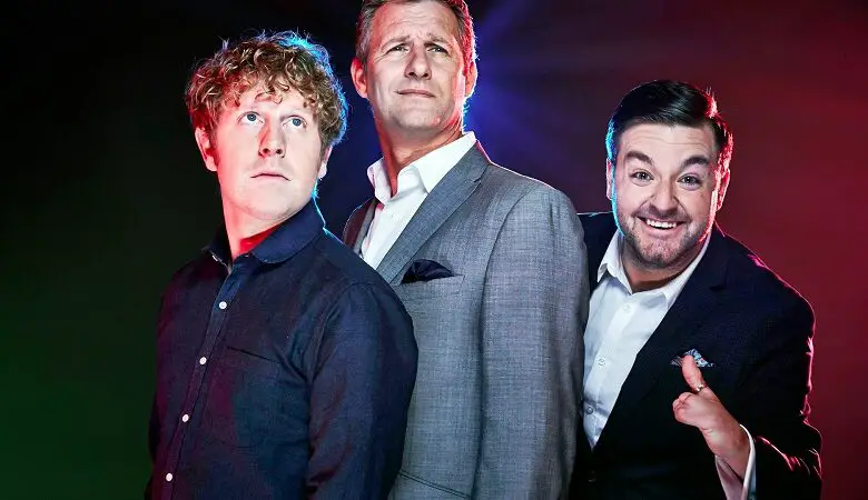 The Last Leg cast with Alex Brooker, Adam Hills and Josh Widdicombe