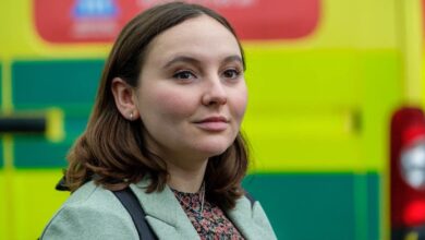 Gabriella Leon as Jade Lovall on Casualty by ambulance