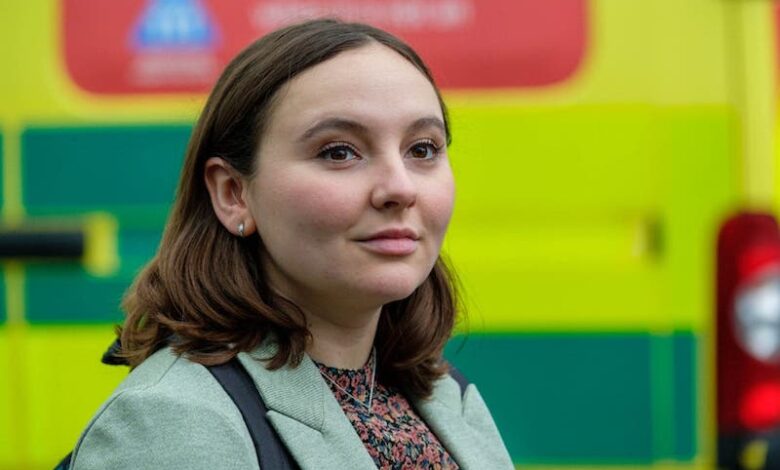 Gabriella Leon as Jade Lovall on Casualty by ambulance