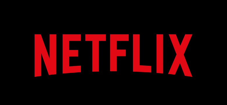 Netflix logo with the word Netflix in red on a black background