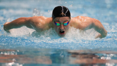 Stephen-Clegg-swimming-in-his-lane-facing-the-camera