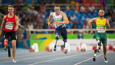 Richard Whitehead racing on the track - ParalympicsGB
