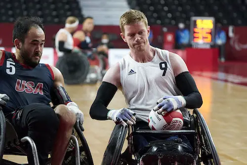 Pilot rider Lewis Stewart during the British Paralympic Association kitting  out for the Para cycling athletes to represent ParalympicsGB at the  rescheduled Tokyo 2020 Paralympic Games. Issue date: Thursday July 15, 2021