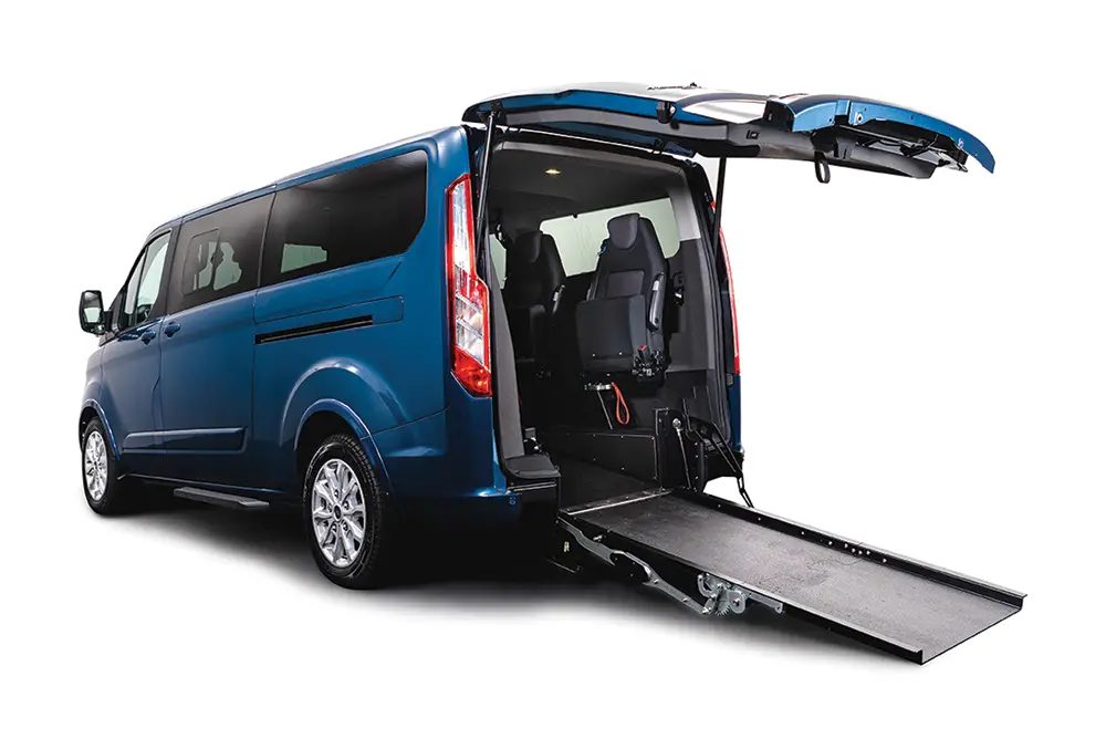 Wheelchair Accessible Vehicle Sirus Ford Drive X with Ramp and Boot open