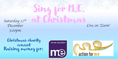 Sing for M.E at Christmas event poster
