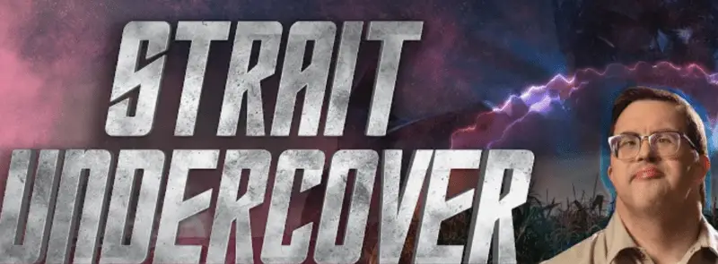 Image from Stait Undercover a new film with positive disability inclusion: Strait Undercover and small profile image of hero actors head