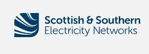 Scottish and Southern Electricity Logo with blue lines
