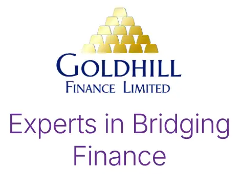 Goldhill Finance Limited logo with stacked gold bars above the name and the text “Experts in Bridging Finance"